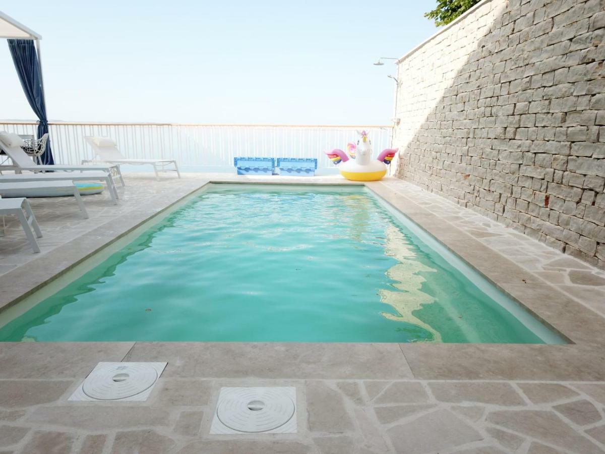 Villa Beline Direct Aan Zee, Verwarmd Zwembad En Sauna Tribanj-Kruscica Exterior foto